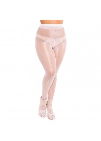 Collant grande taille - collant ouvert entrejambe coloris blanc Glamory